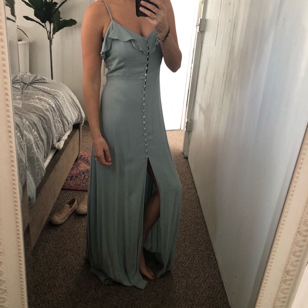 Soft blue maxi dress